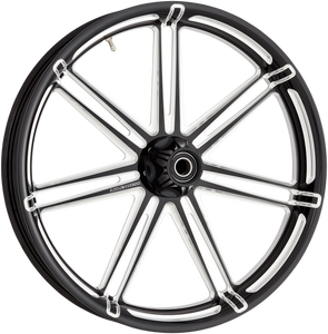 Arlen Ness - Wheel - 7-Valve - Front/Dual Disc - With ABS - Black - 21"x3.50" - 7-Valve Forged Aluminum Wheel - 10301-204-6008 Arlen Ness - Wheel - 7-Valve - Front/Dual Disc - With ABS - Black - 21"x3.50" - 7-Valve Forged Aluminum Wheel - 10301-204-6008