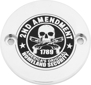 Custom Engraving - M8 Timer Cover 2a Chrome - PATR19-63 Custom Engraving - M8 Timer Cover 2a Chrome - PATR19-63