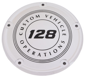 Custom Engraving - 6   M8 Softail Derby Cover 128 Chrome - 128-14-67 Custom Engraving - 6   M8 Softail Derby Cover 128 Chrome - 128-14-67