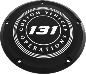 Custom Engraving - 7  M8 Flt/flh Derby Cover 131 Cvo Black - 131-09-46BG