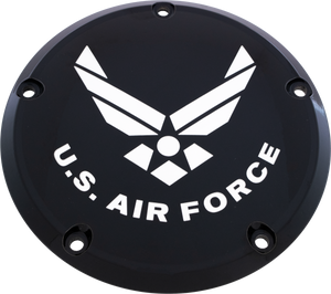 Custom Engraving - 7  M8 Flt/flh Derby Cover Air Force Black - AIRF04-46BG