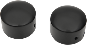 Drag Specialties - Axle Caps - Black - Front - FLT - Axle Caps - W16-0331GB