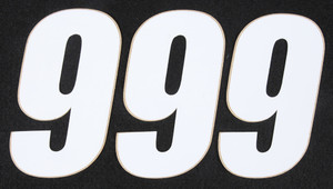 D-cor - Number 9 White 4" 3/pk - 45-14-9