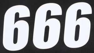 D-cor - Number 6 White 6" 3/pk - 45-16-6