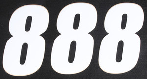 D-cor - Number 8 White 6" 3/pk - 45-16-8