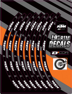 D-cor - Rim Decals 19" Ktm Logo Rear - 40-80-203