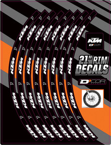 D-cor - Rim Decals 21" Ktm Logo Front - 40-80-204