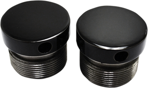 La Choppers - Flush-Mount Fork Cap - Gloss Black Powder Coat - 39 mm - Flush-Mount Fork Caps - LA-7504-39B