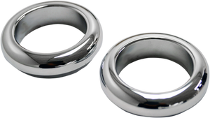 La Choppers - Fork Dust Covers - 39 mm - Chrome - Fork Dust Covers - LA-7503-39