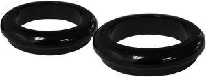 La Choppers - Fork Dust Covers - 49 mm - Gloss Black Powder Coat - Fork Dust Covers - LA-7503-49B