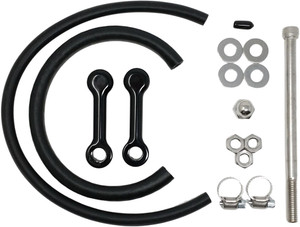 Dk Custom Products - Billet Tank Lift Kit 3" `10-17 Dyna Powder Coat Blk - DK-DYN-TLK-3-DC