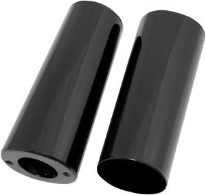 Drag Specialties - Fork Slider Covers - Gloss Black - Smooth - Extended +2" (8.5") - Fork Slider Covers  Smooth - 74538B