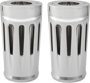 Arlen Ness - Deep Cut Fork Boot Covers - Chrome - FL - Aluminum Fork Boot Covers  Deep Cut - 20-032