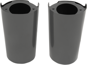 Drag Specialties - Fork Slider Covers - Black - Fork Slider Covers  Smooth - 77485B