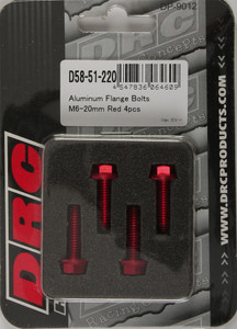Drc - Aluminum Flange Bolts Red M6x20mm 4/pk - D58-51-220 Drc - Aluminum Flange Bolts Red M6x20mm 4/pk - D58-51-220