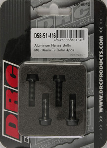 Drc - Aluminum Flange Bolts Titanium M6x16mm 4/pk - D58-51-416 Drc - Aluminum Flange Bolts Titanium M6x16mm 4/pk - D58-51-416