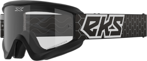 Eks Brand - Flat Out Clear Goggle Black/white Clear - 067-60435 Eks Brand - Flat Out Clear Goggle Black/white Clear - 067-60435