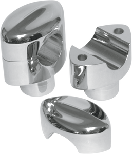La Choppers - Risers - Mohawk - 1-1/2" - Chrome - Handlebar Risers for 1" Handlebars - LA-7401-01