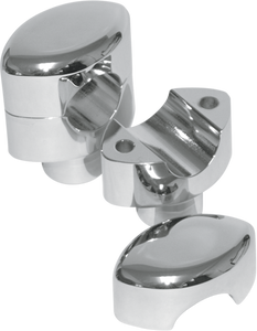 La Choppers - Risers - Smooth - 1-1/2" - Chrome - Handlebar Risers for 1" Handlebars - LA-7402-01