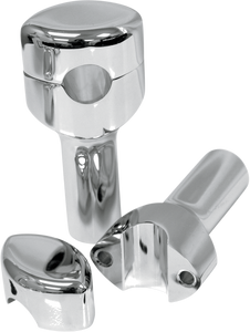 La Choppers - Risers - Smooth - 4" - Chrome - Handlebar Risers for 1" Handlebars - LA-7402-04