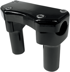 Drag Specialties - Risers - 3" - Buffalo - Top - Black - Handlebar Riser & Top Clamp Kit - 0602-0587