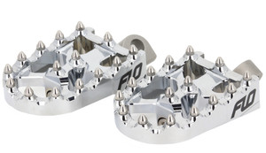 Flo Motorsports - Moto Style Footpeg Set Chrome 2"x3.125" - FPEG-800CR