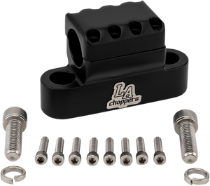 La Choppers - Clamp - Kage Fighter - Flat Black - Kage Fighter Handlebar Clamp - LA-7335-XXCM