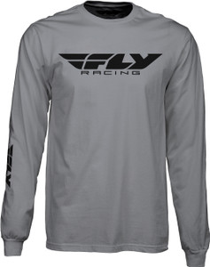 Fly Racing - Fly Corporate L/s Tee Grey Md - 352-4146M
