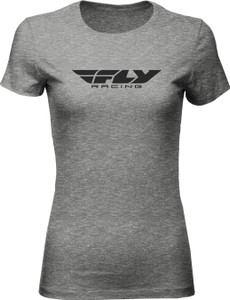 Fly Racing - Women's Fly Corporate Tee Dark Grey Heather Sm - 356-0363S