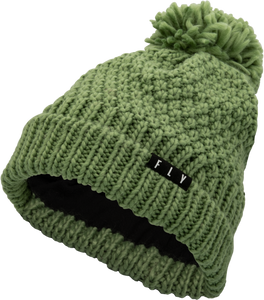 Fly Racing - Women's Fly Anna Pom Beanie Green - 351-0004 Fly Racing - Women's Fly Anna Pom Beanie Green - 351-0004