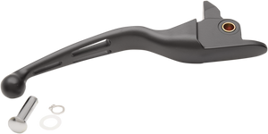 Drag Specialties - Brake Lever - Wide Blade - Slotted - Black - Slotted Wide Blade Replacement Brake Lever - H07-0601MB-B