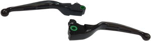 Drag Specialties - Brake Lever - Wide Blade - Slotted - Trike - Black - Slotted Wide Blade Lever Set - H07-0606MB-B