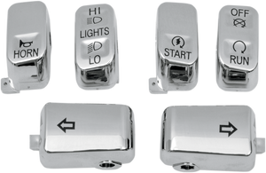 Drag Specialties - Switch Caps - Standard - Chrome - Switch Cap Kit - H18-033500-C