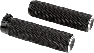 Arlen Ness - Grips - Dual Ring - Cable - Black - Fusion Dual Ring Grips - 07-308