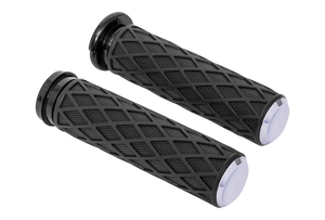 Arlen Ness - Grips - Diamond - TBW - Chrome - Diamond Grips - 500-008 Arlen Ness - Grips - Diamond - TBW - Chrome - Diamond Grips - 500-008