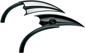 Arlen Ness - Scoop Triangle Mirror - Black - Left - Micro-Mirror  Scoop - 13-028