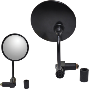 Parts Unlimited - Mirror - Bar End - Round - 7/8" - Bar-End Mirror  Round - 17012