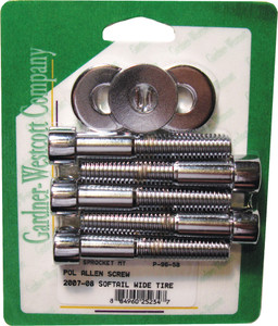 Gardnerwestcott - Pulley Bolts Polished Big Twin 07-up - P-96-58 Gardnerwestcott - Pulley Bolts Polished Big Twin 07-up - P-96-58