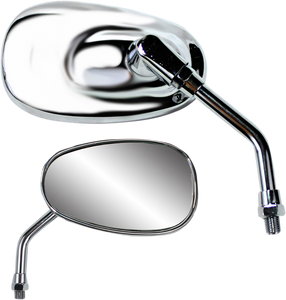 Parts Unlimited - Mirror - Mini - Chrome - Classic American-Style Mirror - 17034