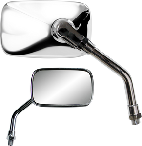 Parts Unlimited - Mini Rectangular Mirror - Chrome - Mini Rectangular Mirror - 17055