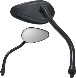 Parts Unlimited - Mirror - Teardrop - Black - X-Treme Mini Teardrop Mirror - 17062