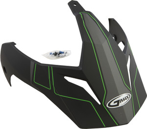 Gmax - Visor W/screws Expedition Matte Black/hi-vis Green Gm-11 - G011091