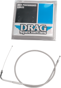 Drag Specialties - Throttle Cable - 39-1/2" - Braided - Stainless Braided Throttle Cable - 5333000B
