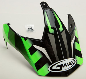 Gmax - Visor W/screws Trekka Gm-11 Black/hi-vis Green - G011052