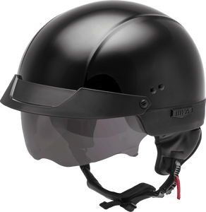 Gmax - Hh-75 Half Helmet Black Md - H1750025