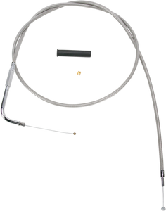 Drag Specialties - Throttle Cable - 50" - Braided - Stainless Braided Throttle Cable - 5332150B