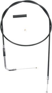 Drag Specialties - Throttle Cable - 52" - Vinyl - Black Vinyl Throttle/Idle Cable - 4332152B