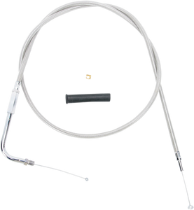 Drag Specialties - Throttle Cable - 48" - Braided - Stainless Braided Throttle Cable - 5330348B