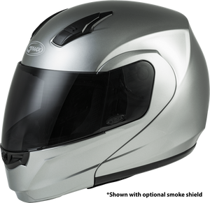 Gmax - Md-04 Modular Helmet Metallic Silver 3x - G104199