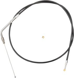 La Choppers - Throttle Cable - 12" - 14" - Black - Black Vinyl Braided Handlebar Throttle Cable - LA-8220TH13B